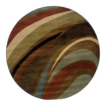 Sphinx By Oriental Weavers Oriental Weavers Hudson 2666F 8' Round Round - Brown/ Brown-Polypropylene H2666F235RDST